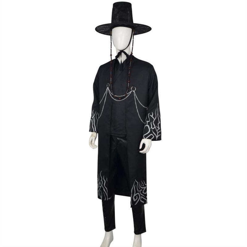 Kpop Idol Black Stage Performance Outfit Set for Boy Group Cosplay