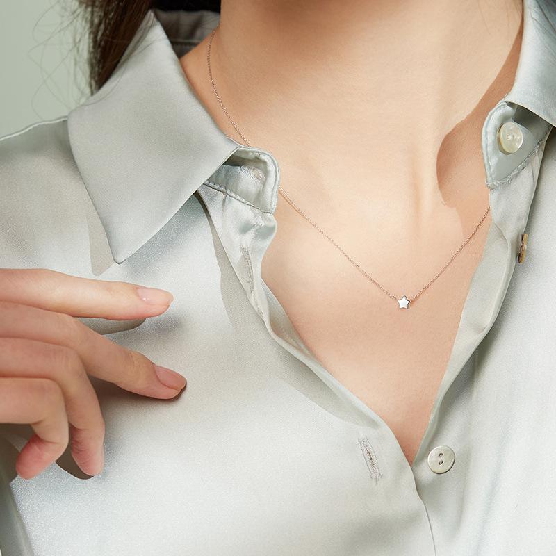 Little Star Necklace Collar Chain Temperament Five Point Star Neckchain Personalized Simple Design New Style