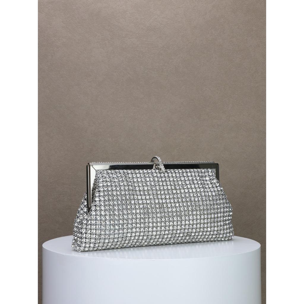 2026 Dinner bag handmade rhinestone button evening bag clutch bag banquet bag diamond dinner bag