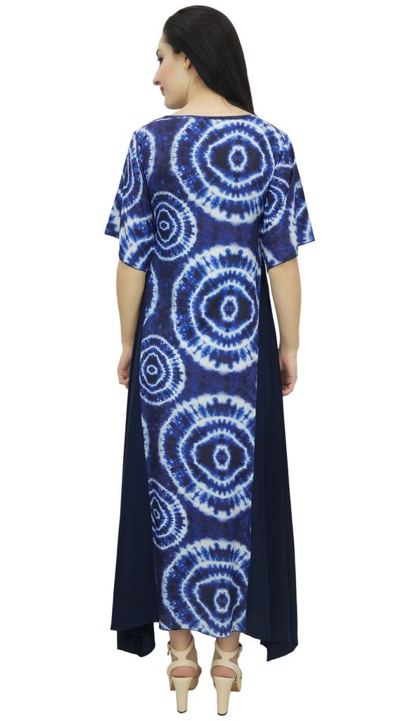 Bimba Женское летнее повседневное платье макси в стиле бохо с принтом «шибори»-10