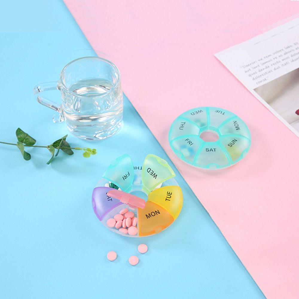 Водонепроницаемая еженедельная таблетница на 7 дней, еженедельная, портативная, дорожный контейнер для таблеток, красочная, удобная, мини-таблетница для путешествий
