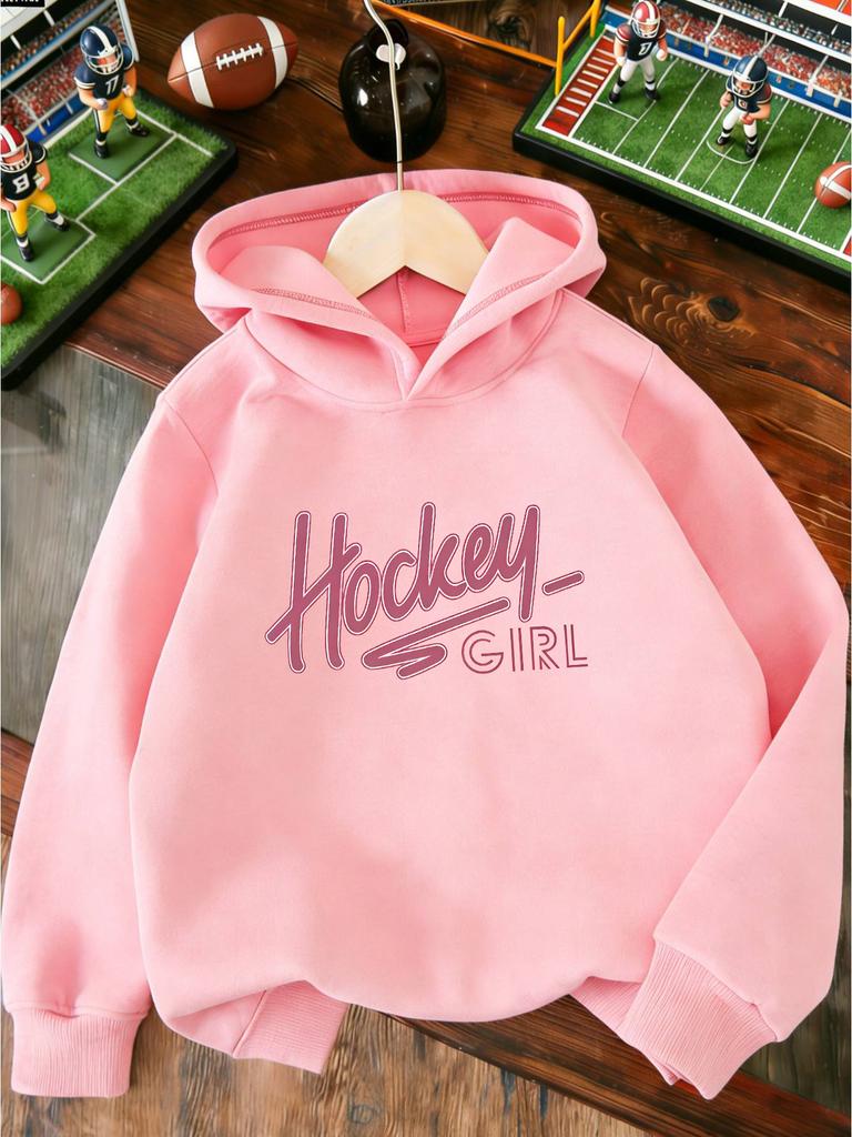 Новые худи для мальчиков и девочек – Принты с буквами и «Hoey Girl» – Повседневная спортивная одежда – Подходит для улицы