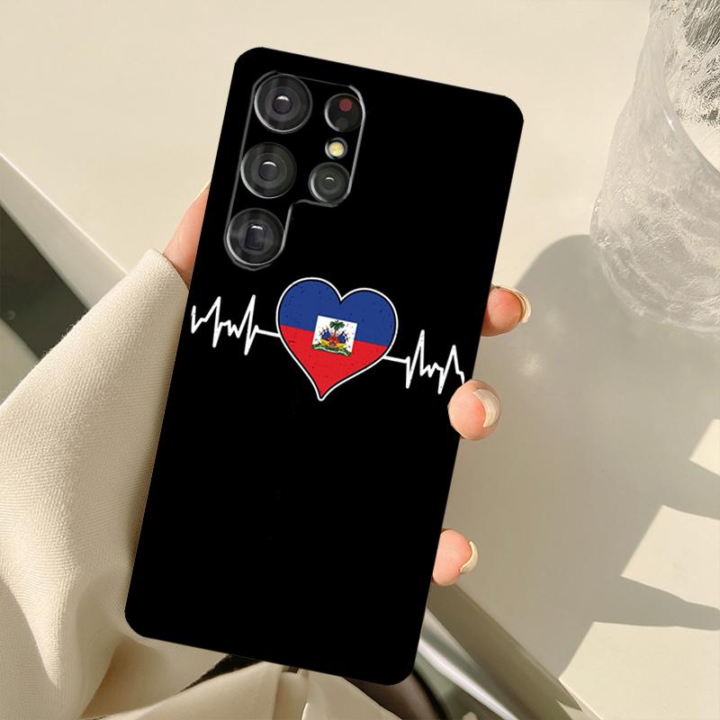 Haiti Haitian Flag Case For Samsung Galaxy S24 Ultra S21 S22 S23 S25 Ultra S9 S10 Plus S20 FE S23 FE Back Cover