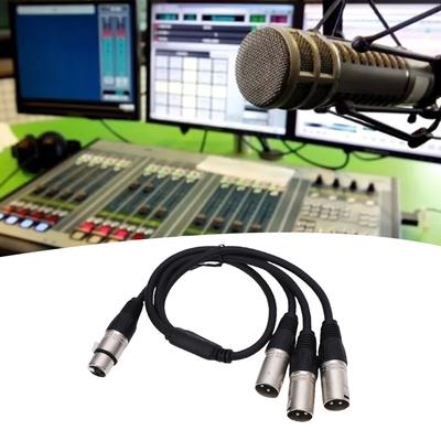 3-контактный XLR гнездо на 3 штекера Y-разветвитель кабель 2 фута балансный 3-сторонний XLR разветвитель кабель для микшера микрофона