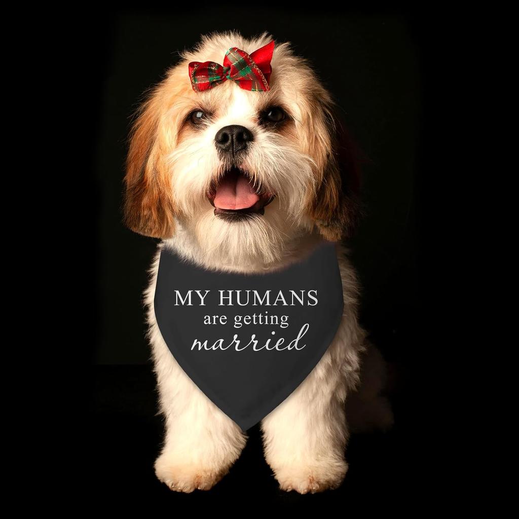 Engagement Gift for Couples, My Humans are Getting Married Dog Bandana for Dogs Perfect Dog Wedding Bandana Engagement Announcement Gift for Couples