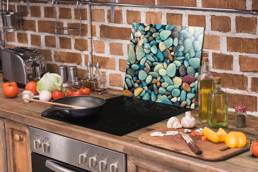 Glass protective plate for the stove 50x52 Stone