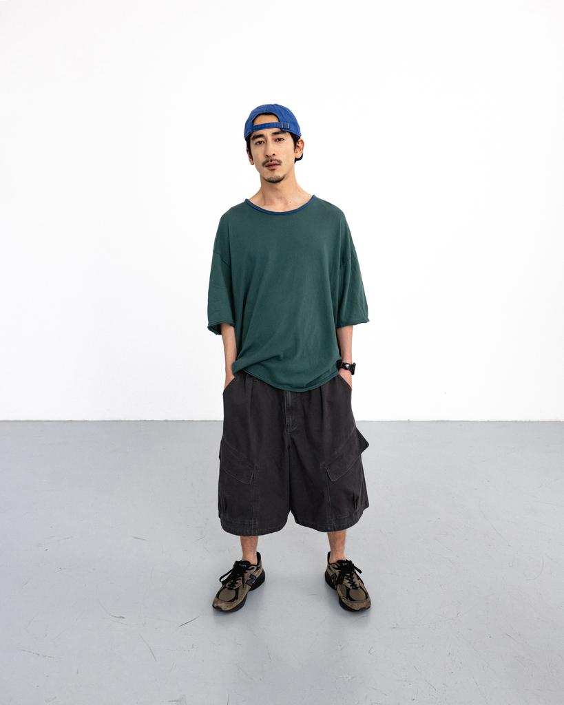 ANGLAN Structural Cargo Half Pants - Charcoal