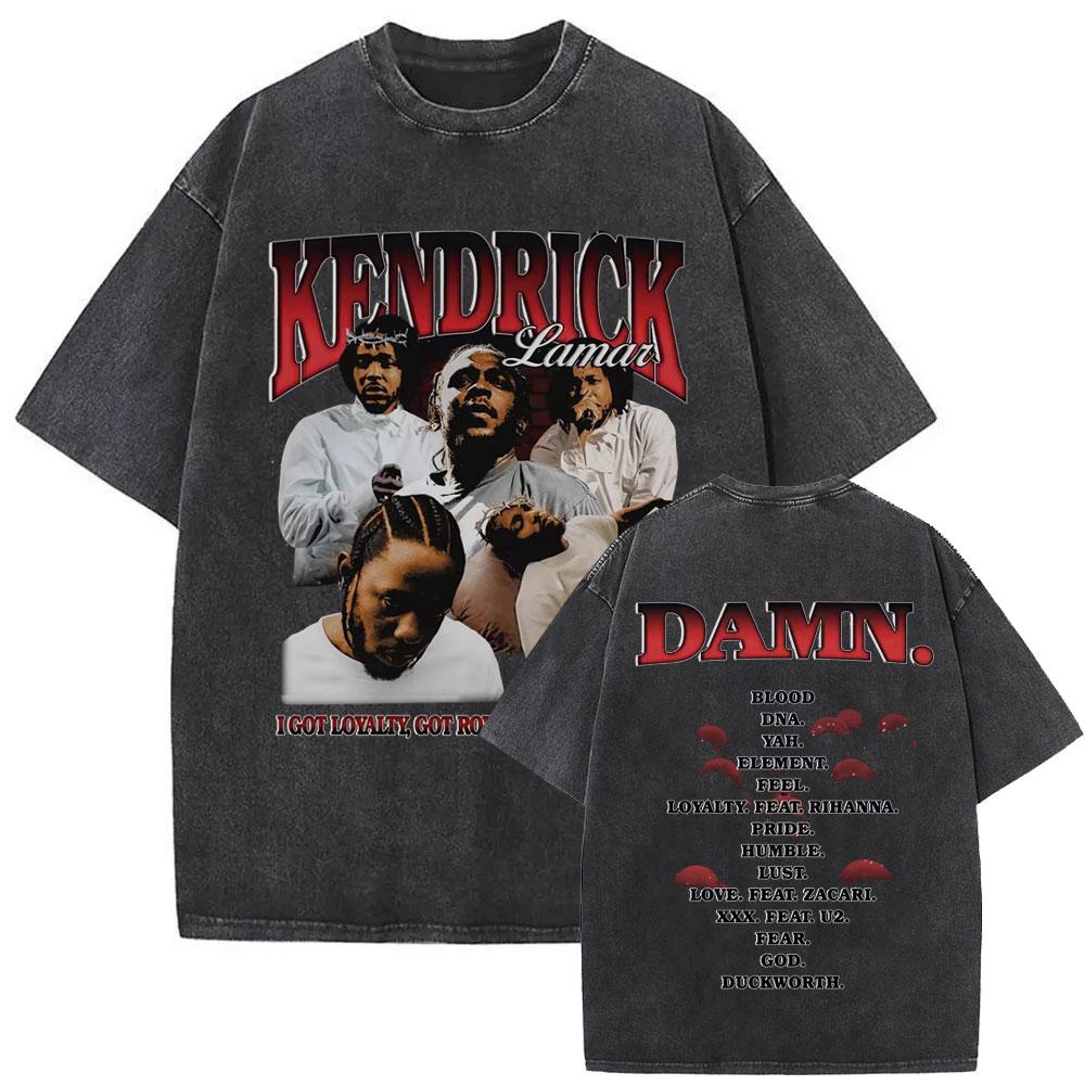 Limited Rapper Kendrick Lamar They Not Like Us Washed Vintage Tshirt Summer Men Women Hip Hop Oversized Street Crewneck T Shirt