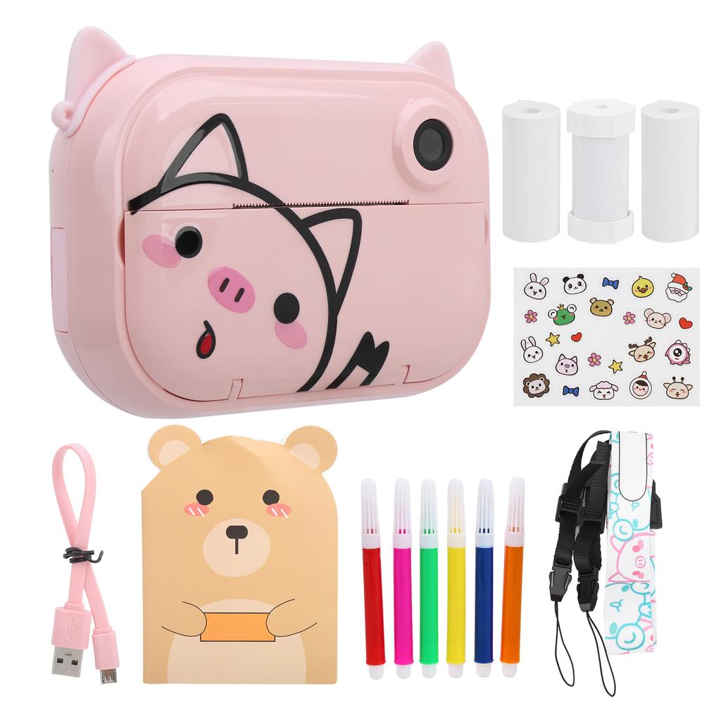 12MP Children Print Camera Instant Thermal Black and White Printing WIFI Cam for Over 3 Years