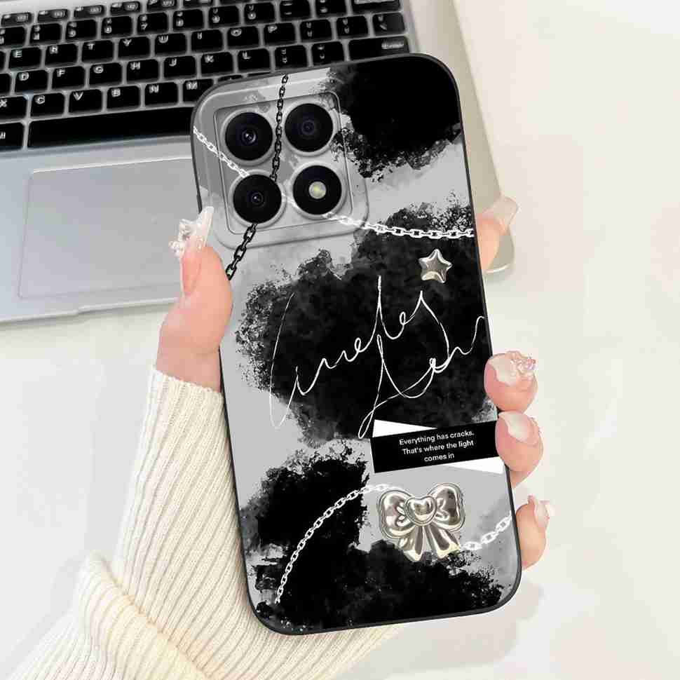 For Honor X8a 4G CRT-LX1 Case Cute Butterfly Luxury Flower Soft Silicone Cover For Huawei HonorX8a X8A CRT-LX2 6.7" Bumper Shell