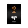 12V 24V LED Rocker Switch Dual Button ON/OFF Amber White Light for LED Light Bar Fog Lights Jeep Toyota 4Runner Land Cruiser