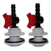 Комплект из 2 шт. Садовый полив 3/4'' 1/2'' Проходной фланец для IBC-бака для воды Наружная резьба Соединение для трубы Клапан Соединение Полив