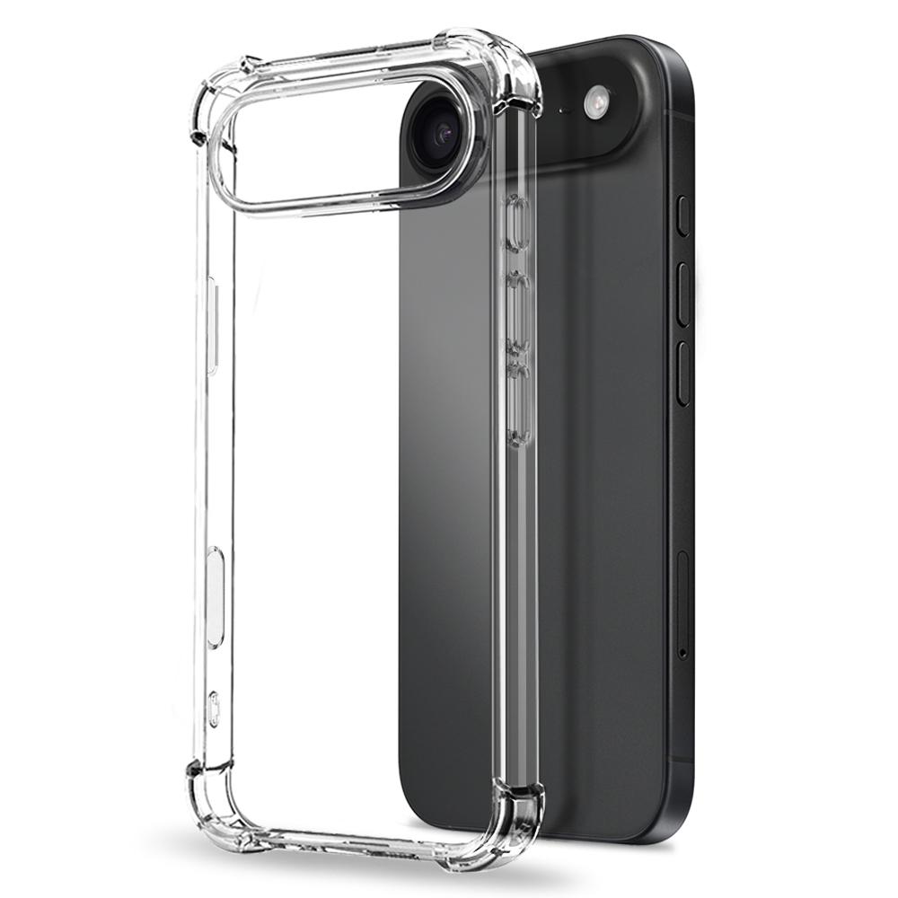NORTHJO For iPhone 17 Air Case Shockproof TPU Clear Phone Cover with Tempered Glass and Camera Lens Film