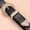 Ladies Belt Dot Diamond Gold Buckle Atmospheric Jeans Decorative Belt