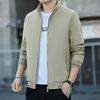 Куртка мужская легкая деловая повседневная с воротником-стойкой для людей среднего возраста и пожилых людей, мужское пальто