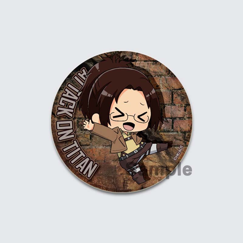 32/44/58 мм аниме-броши Атака титанов Мультфильм Армин Арлерт/Эрен Йегер Значки на лацкан Значок на рюкзак Ювелирные изделия Коллекции фанатов Подарки