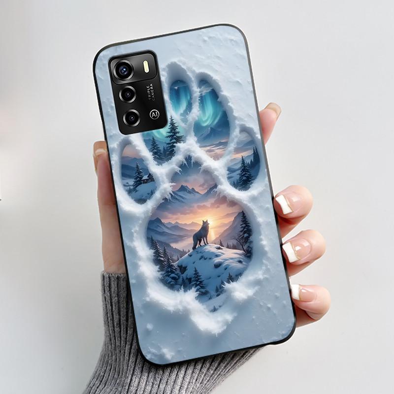 Чехол для смартфона ZTE Blade V40 Vita / V41, роскошный, милый, с кроликом, забавный, черный, корпус, мягкий силиконовый защитный чехол