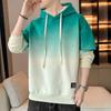 Trend Hooded Teen Gradual Change Sweater Men Fashionable American Handsome Men Hooded Loose Long Sleeve Pullover