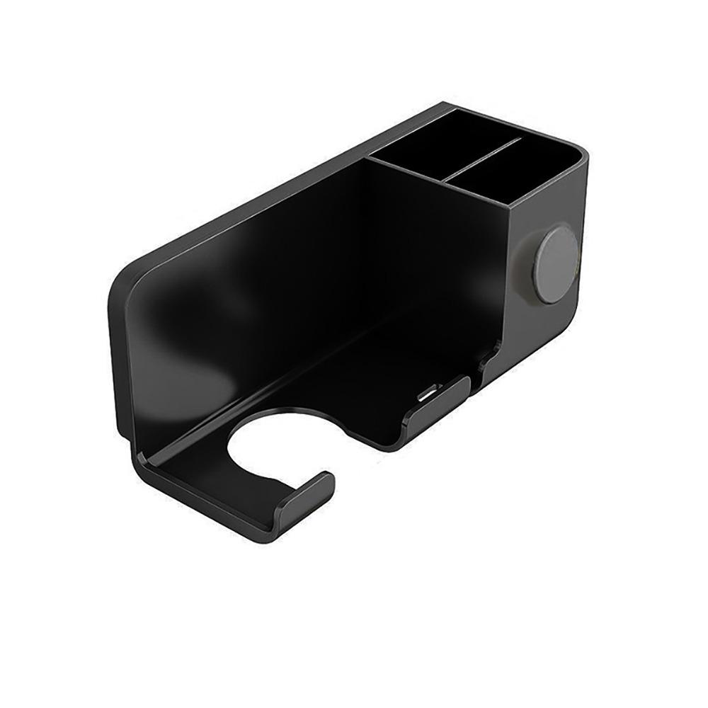 Настенный держатель для фена Пластиковый Черный Белый Серый Коробка для хранения Полка Органайзер для ванной комнаты Самоклеящаяся подставка для фена