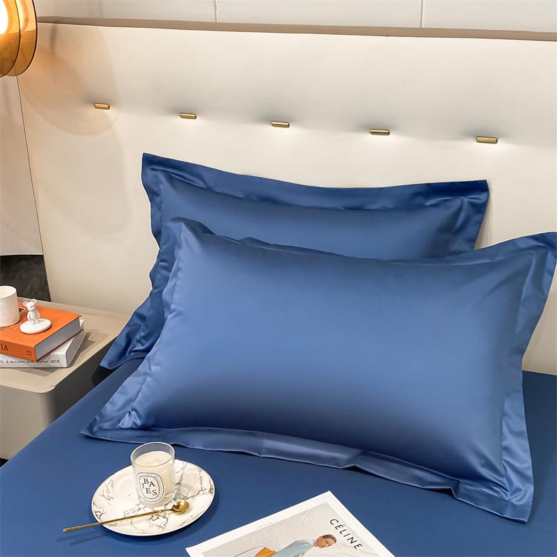 Pure Cotton Solid Color Long-Staple Pillowcase Pair – 100% Xinjiang Cotton, Single Piece, Simple Plain Design