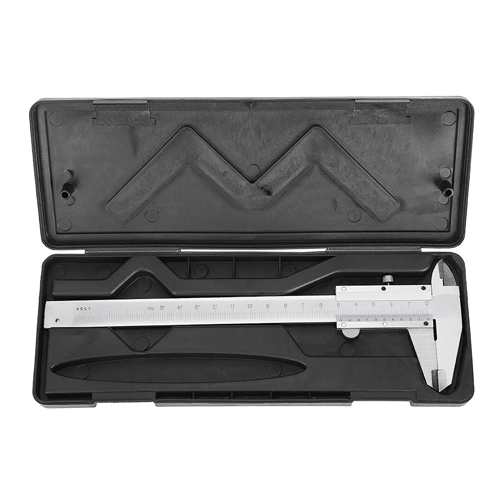 Caliper, Carbon Steel Micrometer Measuring Tool Manual Micrometer Caliper 0.02mm Caliper for Household and Industrial Measurement, 0-150mm Measuring
