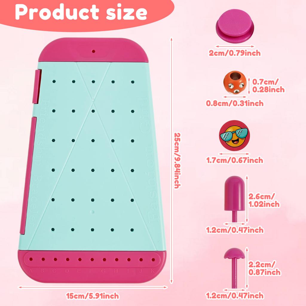 Bracelet Making Kit Funny DIY Kid Friendship Bracelet Jewelry Making Kit Bracelets Crafts Set with Bead for Girl Birthday Gifts