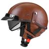 Ретро Мотошлем Одобрен DOT Встроенные Солнцезащитные Очки Casco Moto Шлем Съемная Внутренняя Подкладка Винтажный Немецкий Половинчатый Шлем