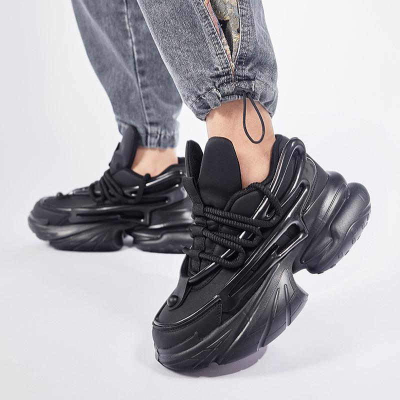 Осенние мужские кроссовки, папины кроссовки, цветные, толстая подошва, увеличивающие рост, повседневные спортивные кроссовки