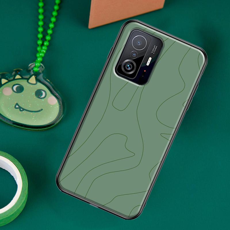 Эстетичный чехол Sage Green для POCO F5 X5 X3 Pro X4 F4 GT F3 M5s C40 Чехол для Xiaomi 13 12 Lite 11T 12T Pro 12X