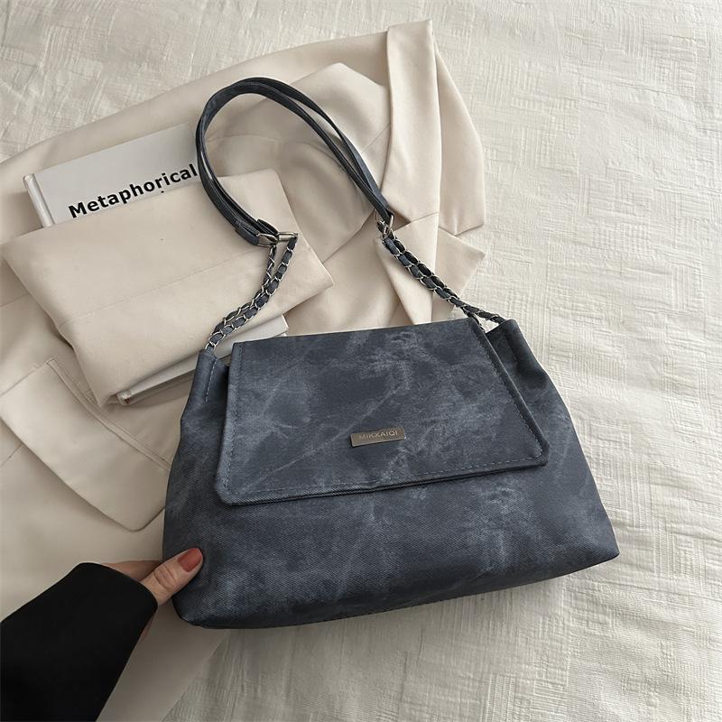 New Trendy Fashion Large-capacity Tote Bag Women's Winter Retro Shoulder Bag Simple Casual Commuter Bag