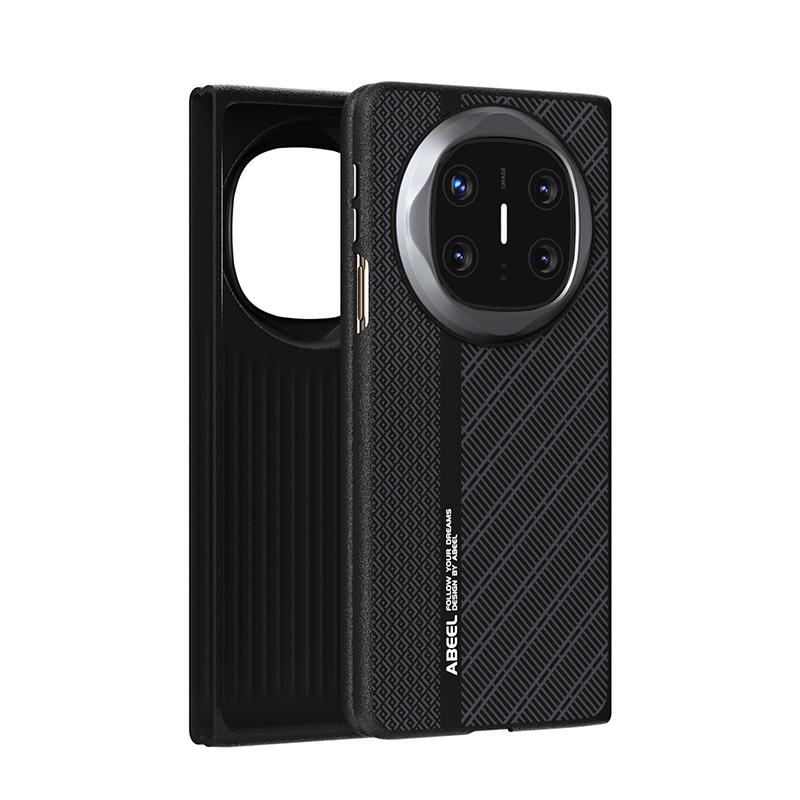 Для Huawei Mate X6 Чехол из углеродного волокна Тонкий Магнитный Беспроводной Зарядник Magsafe Раскладывающийся Чехол-книжка Сплавная Линза Противоскользящий Захват Funda