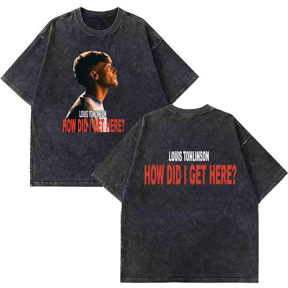 Louis Tomlinson Lemonade A Little Taste Is All You Need New Album Print T Shirt Unisex Women Fashion Vintage Washed Loose Tee