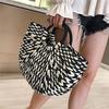 Women'S Wicker Handbag Semicircle Bags Totes Beach Straw Woven Rattan Bag Retro Rattan Bag Handknitting