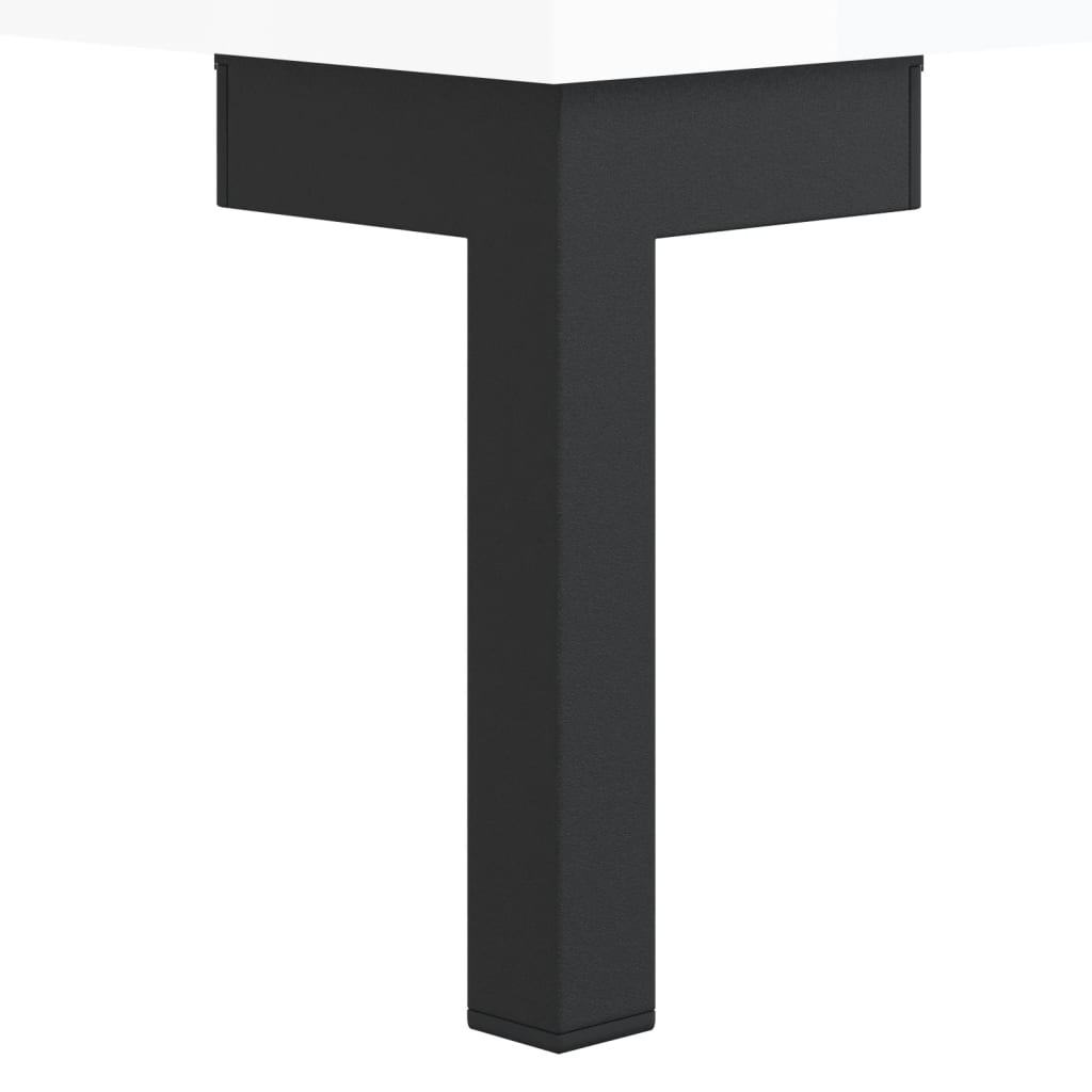  Журнальный столик, глянцевый белый, 90x50x40 см