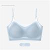 Ultra-Thin Breathable Ice Silk Top Bra Women's Seamless Back Halter Vest Wrap Bra Small Chest Together