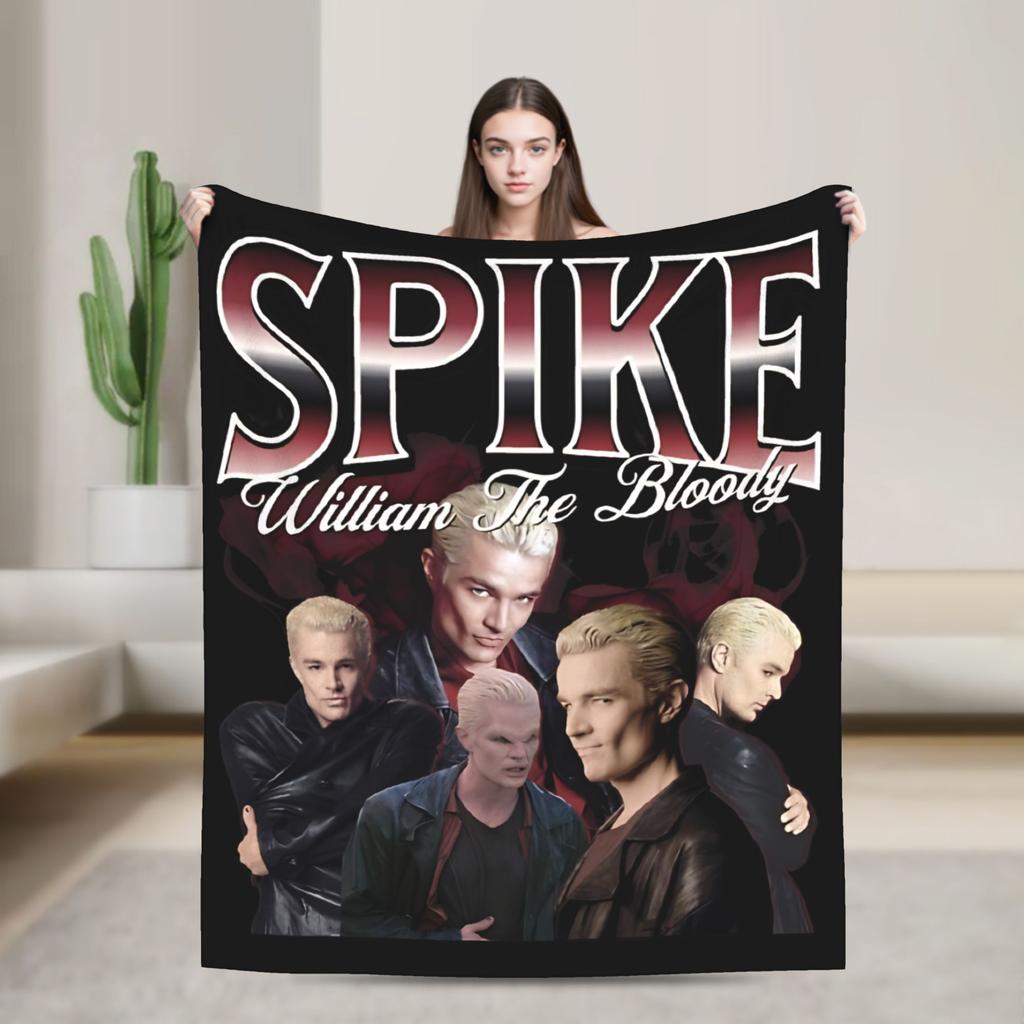 Плед Buffy Spike для дивана Мягкий пушистый плюшевый плед 50x60 дюймов Несколько размеров Покрывала для всех сезонов