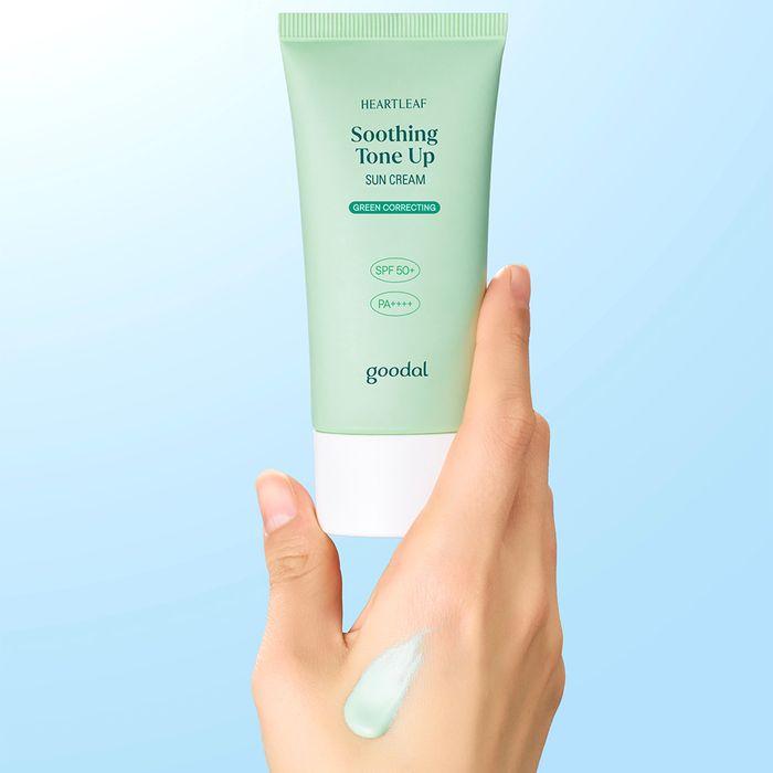 Goodal Солнцезащитный крем с успокаивающим эффектом и зеленым тоном (SPF50 + PA ++++) Набор 50мл+50мл/ Увлажняющий, Корейская косметика, Kbeauty