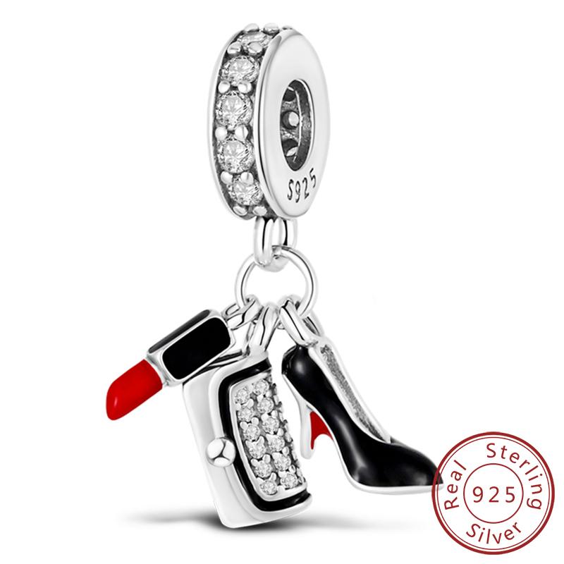 Подходят оригинальные медные шармы-бусины, бант, флакон духов, розовые шармы для женщин, изящные украшения DIY, подарки на день рождения