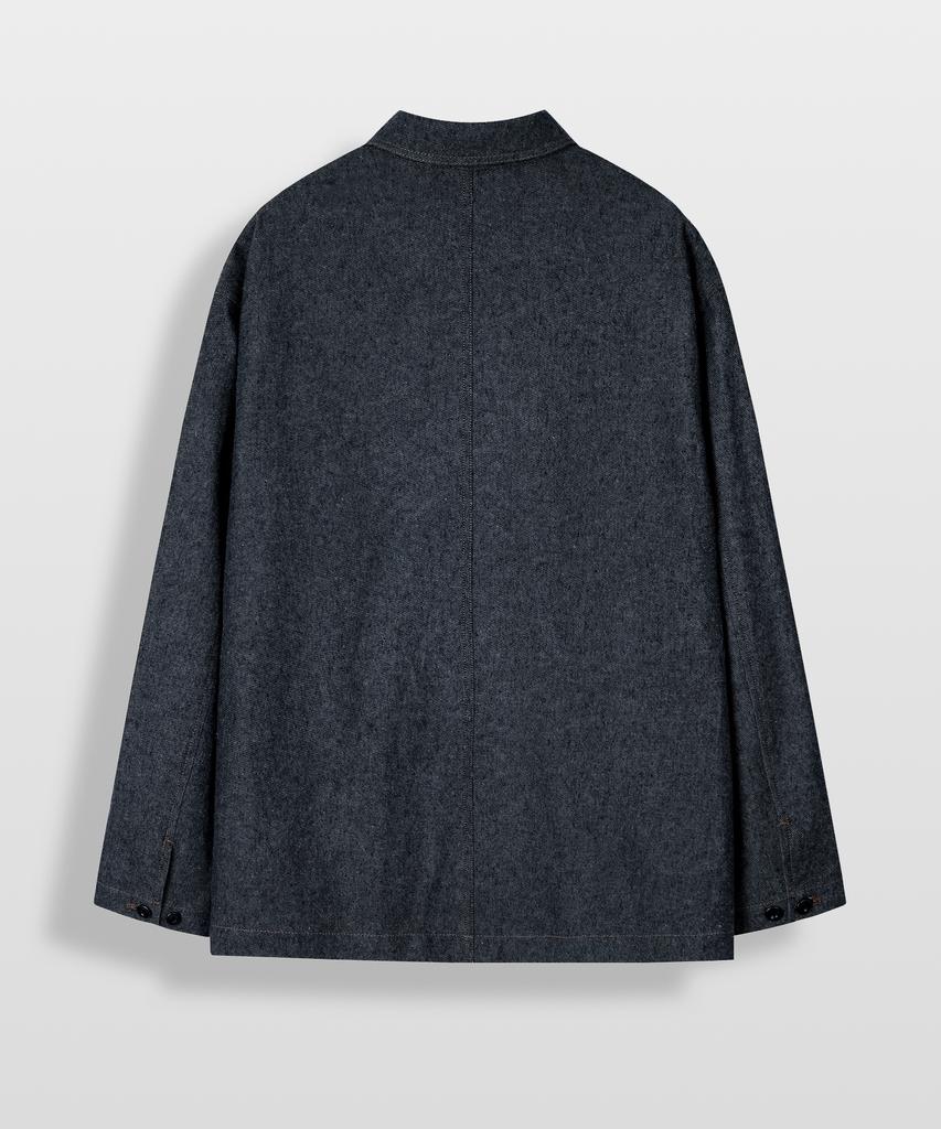 Mannergram [Imported Fabric] Indigo Fatigue Jacket