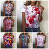 Футболки с принтом «Любовь», одежда, летняя женская футболка с 3D-принтом, круглая горловина, модные повседневные футболки, летние топы с коротким рукавом для отдыха на природе