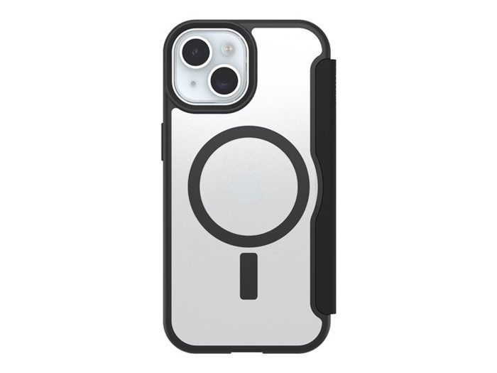 Coque Folio - OTTERBOX - Apple iPhone 15/14/13 - TransparentNoir - MagSafe - Antichoc