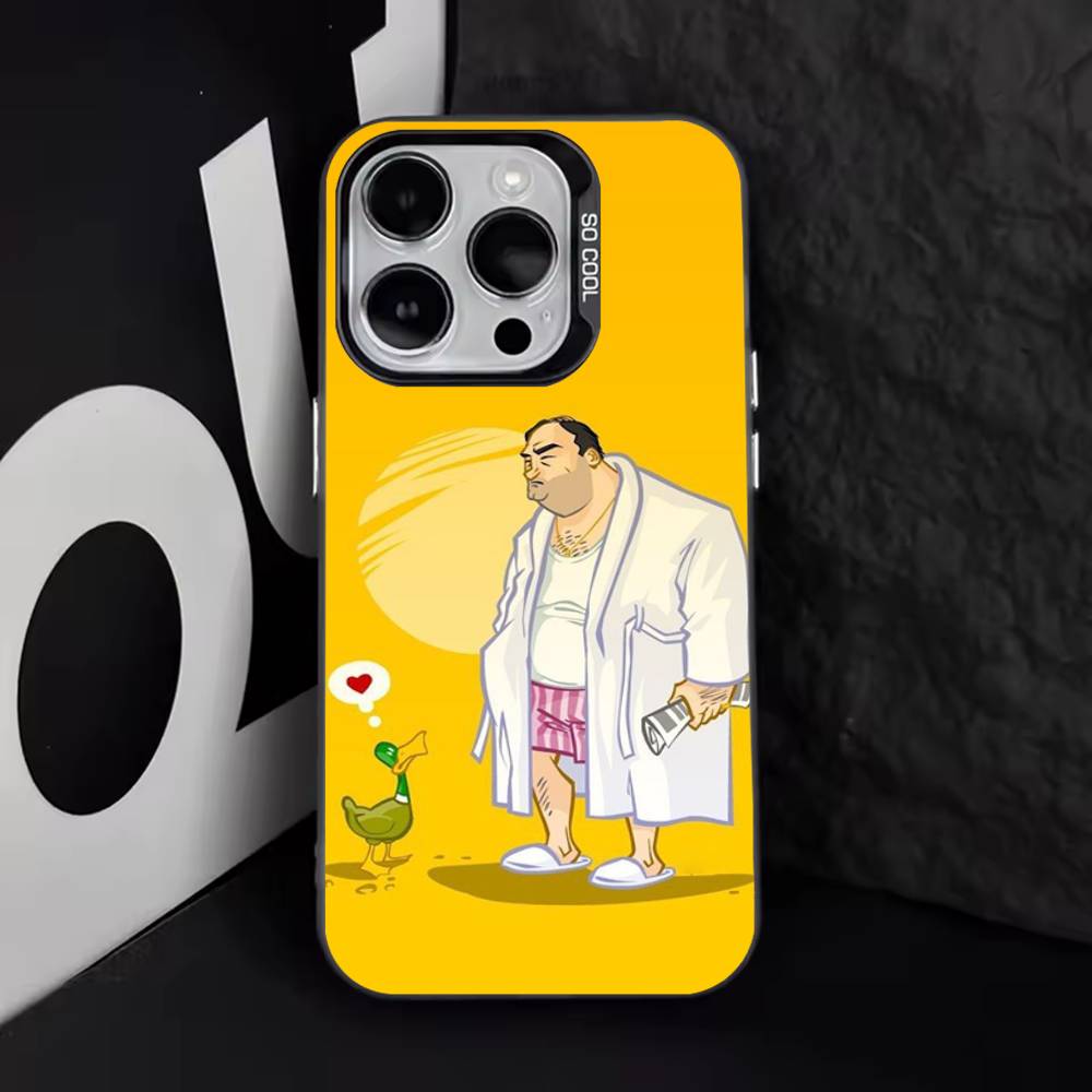 Чехол на телефон T-Tony S-Soprano Cool для iPhone 17,16,15,14,13,12,11,Pro,Max,Plus,E,Air,Mini Черный ТПУ Чехол