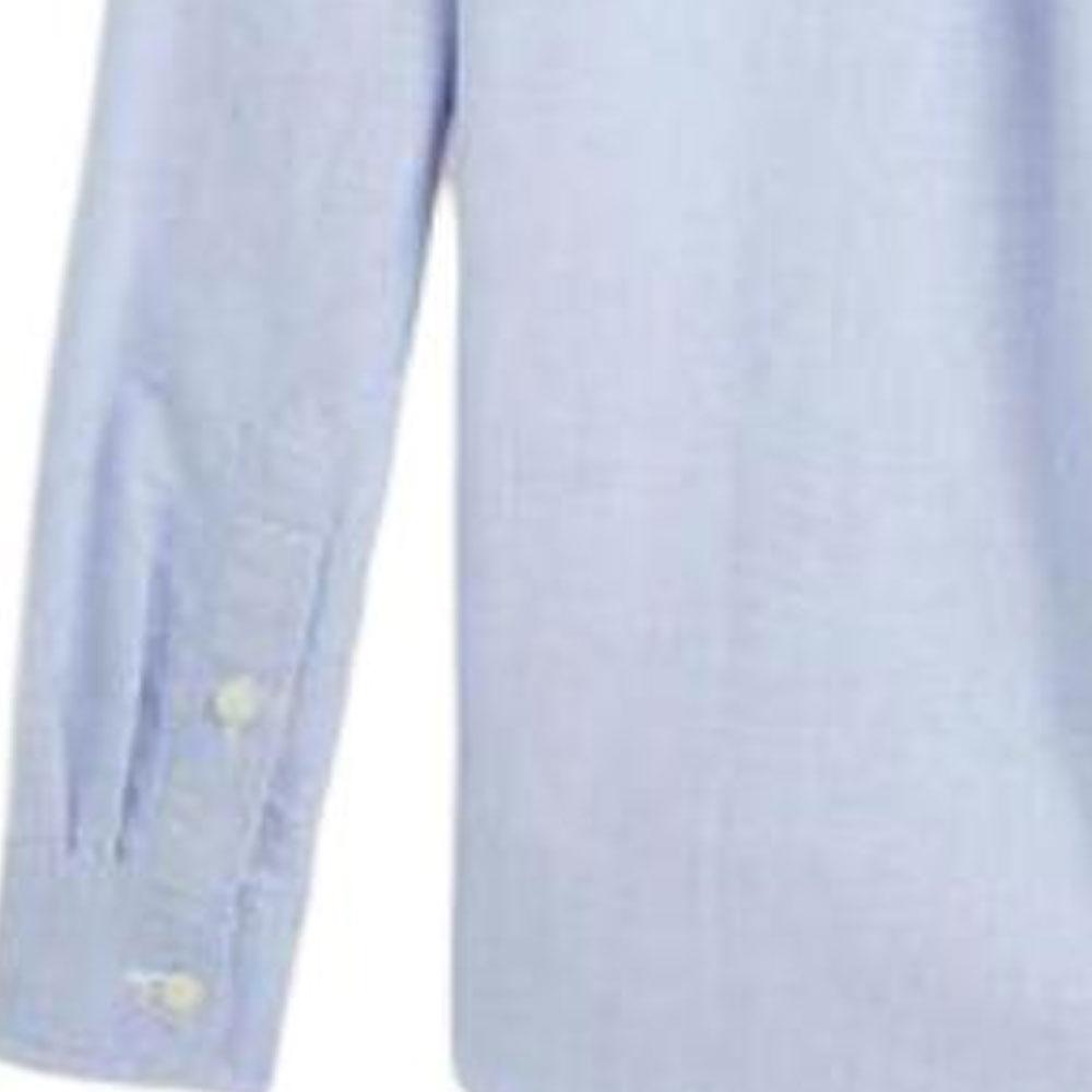 Polo Ralph Lauren Shirt Solid Color Logo Embroidery Single-Breasted Collar Long Sleeve Kids Tops Blue CWPOWOVY6820539-400