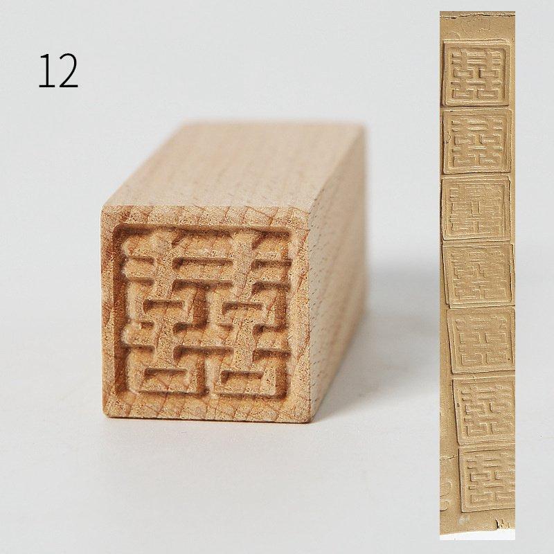 Деревянная мультяшная глиняная форма для печати, креативная печать для лунного торта, печать из твердой древесины, керамическая текстура