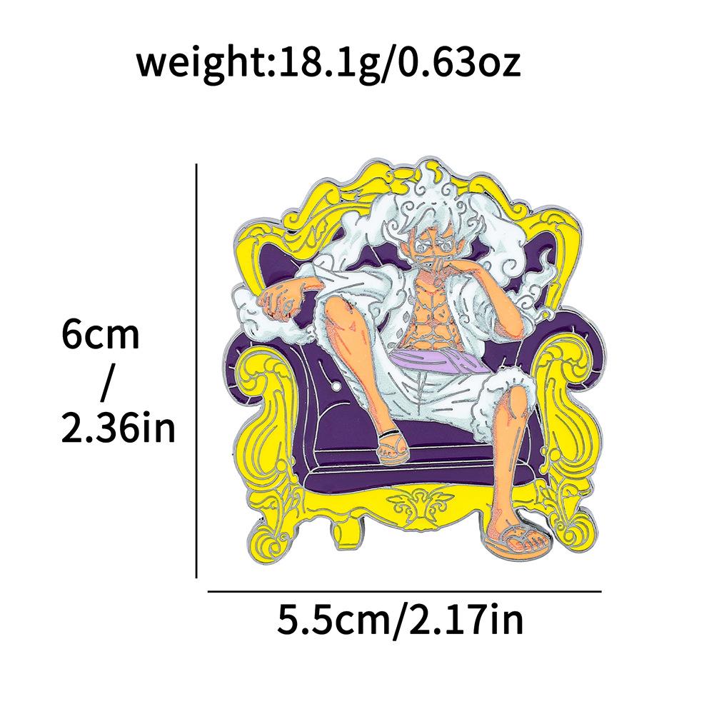 24 Styles Anime Pirate Enamel Brooch Backpack Pin Women's Brooch and Rotatable Badge Cosplay Accessories Friend Gift Toy