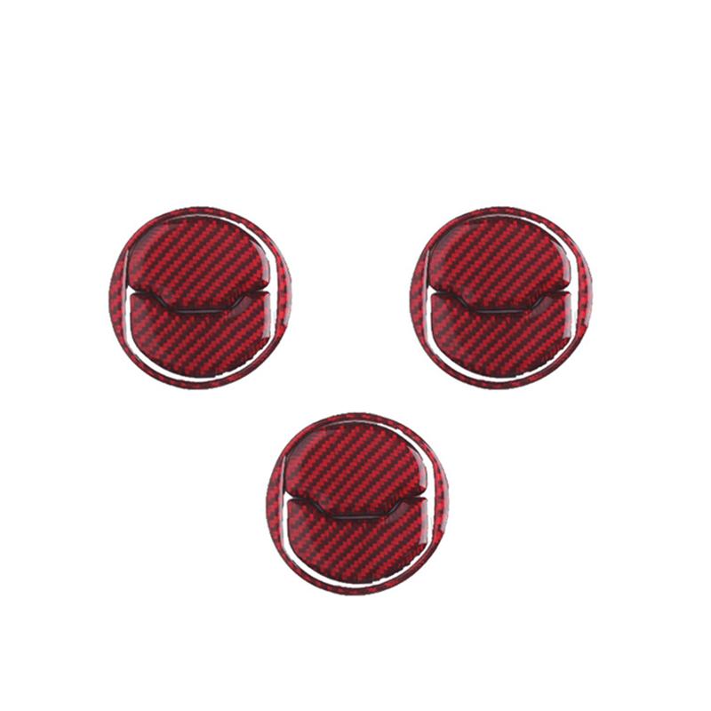 Центральная розетка кондиционера из углеродного волокна для Ford Mustang, наклейка на рамку переменного тока 2015 2016 2017 2018 Авто