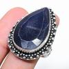 Sapphire(Simulated) Gemstone 925 Sterling Silver Jewelry Ring Size 9