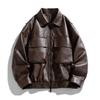 New Leather Jacket for Men's Spring and Autumn Men's Korean Style Slim Lapel Jacket Fashionable Men's Leather Jacket