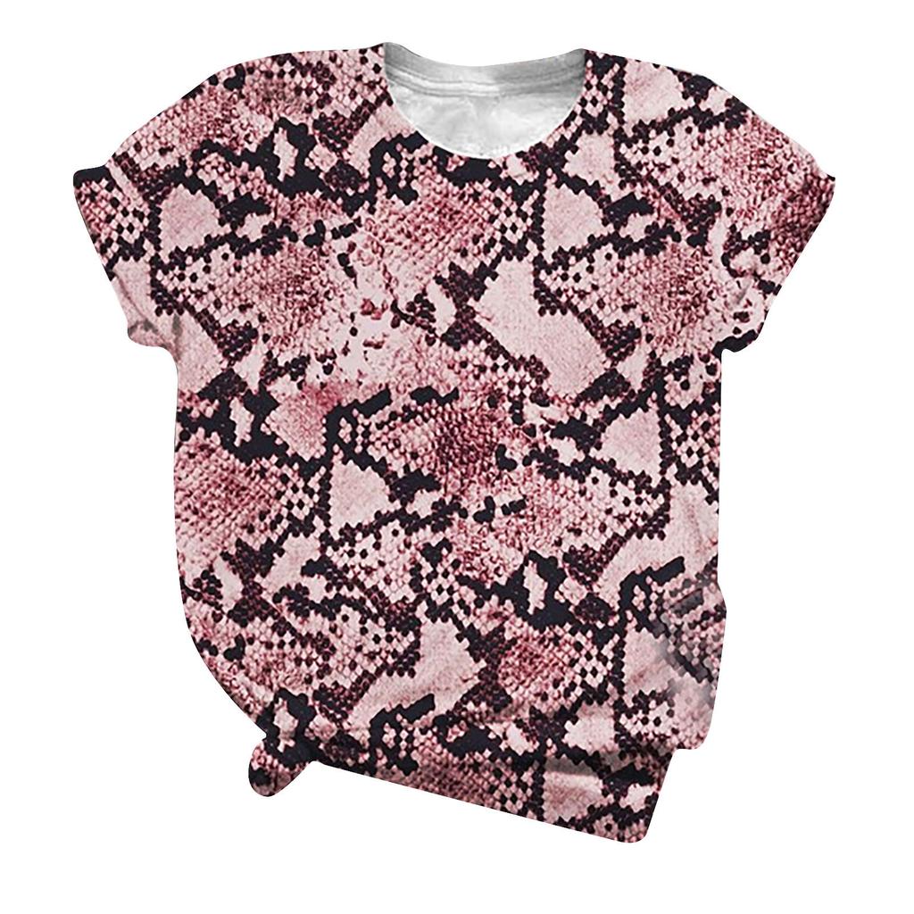 XL-7XL Plus Size Leopard Tee Butterfly Digital 3D Printed Short Sleeved T-shirt Men Women Couple Round Neck Top