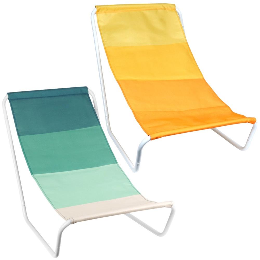 Folding Beach Lounger 2 Pcs.